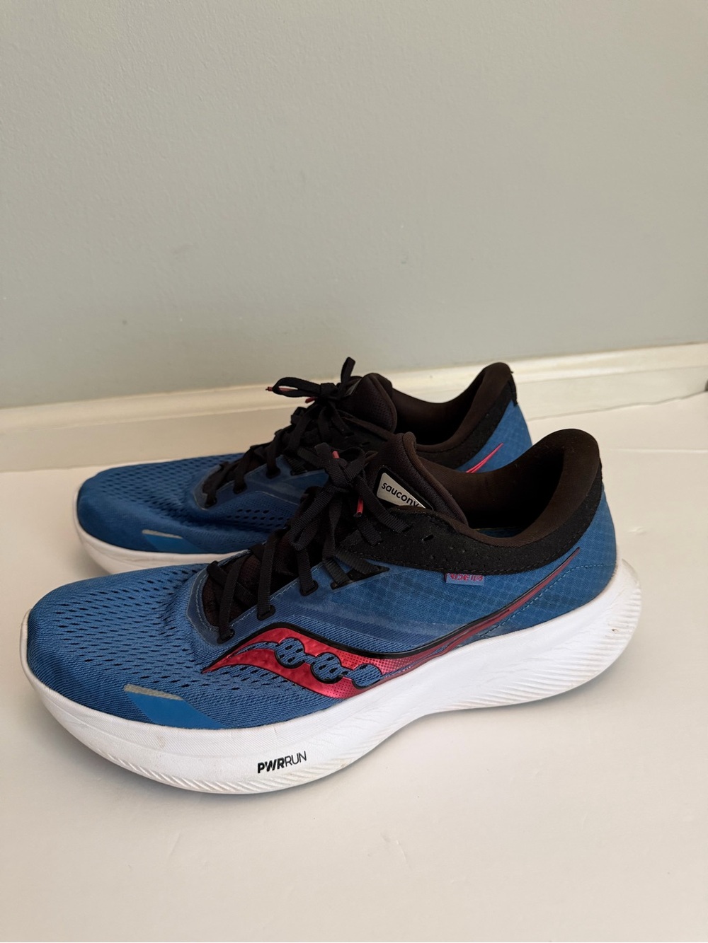 Saucony Ride 16 Men’s Running Shoes Size 11.5 Blue White & Black S20830-16